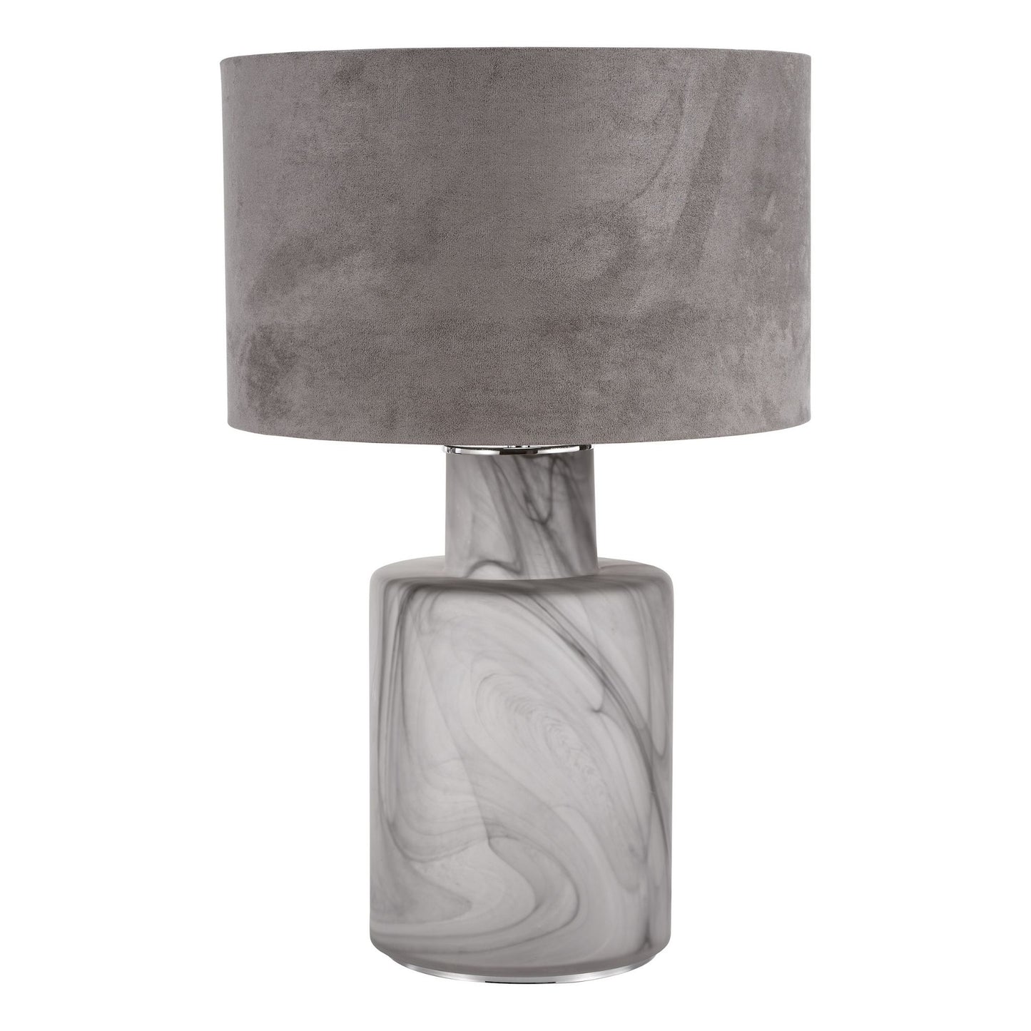 Wanda Grey & Smoked Glass Table Lamp