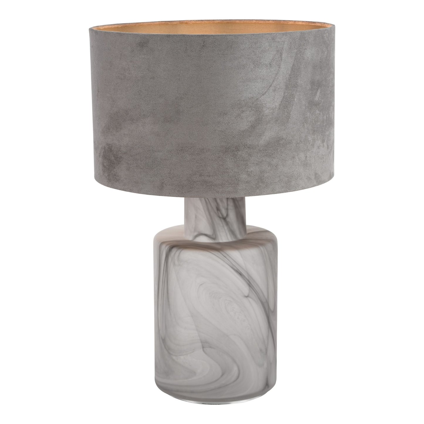 Wanda Grey & Smoked Glass Table Lamp