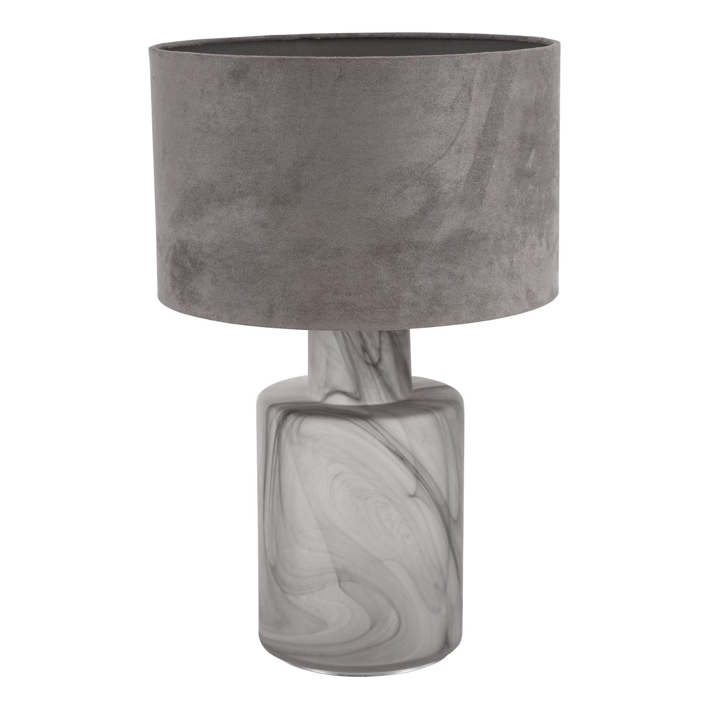 Wanda Grey & Smoked Glass Table Lamp