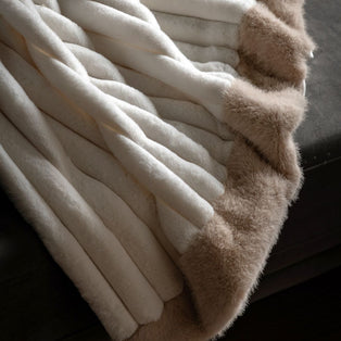Whinfell Faux Fur Cream Throw