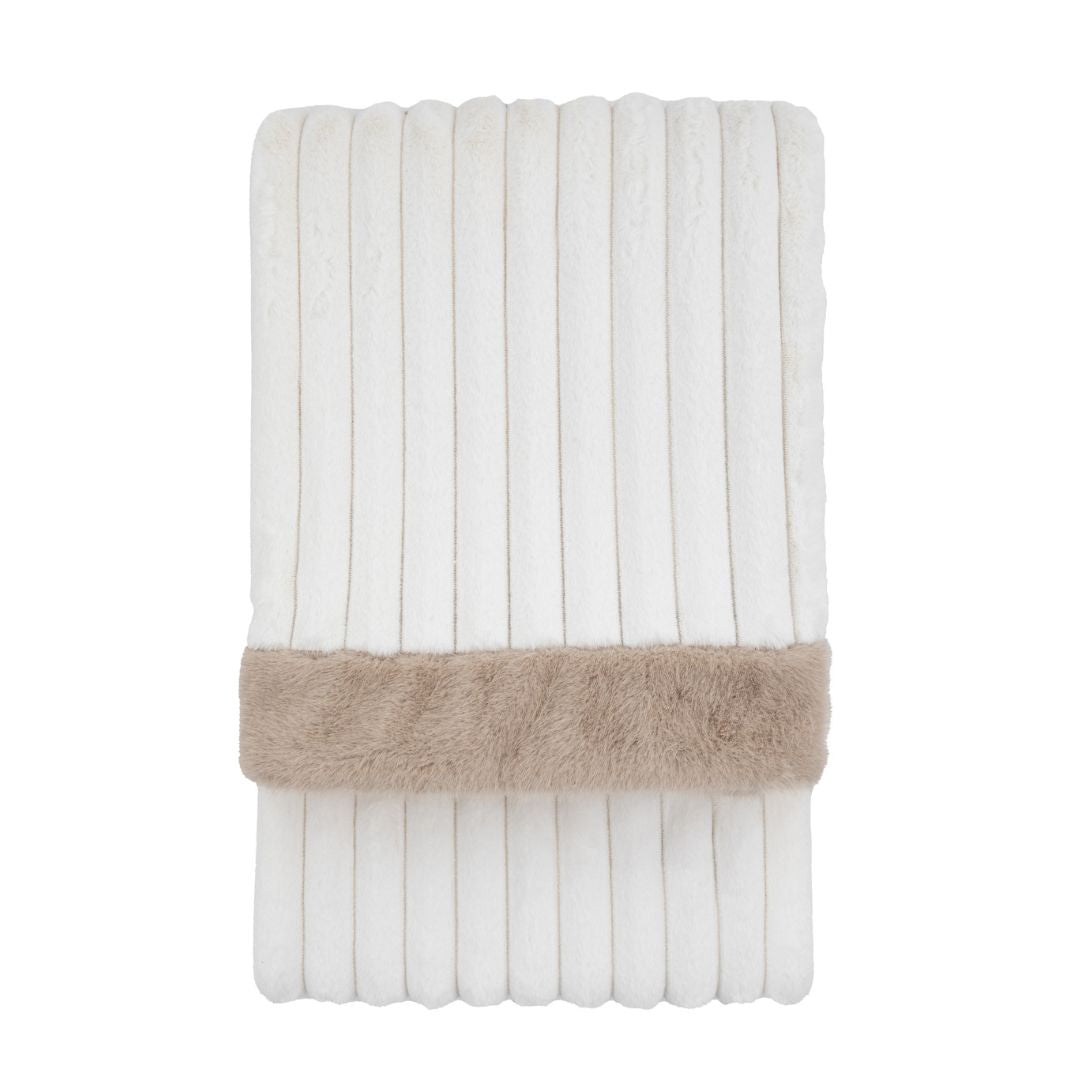 Whinfell Faux Fur Cream Throw