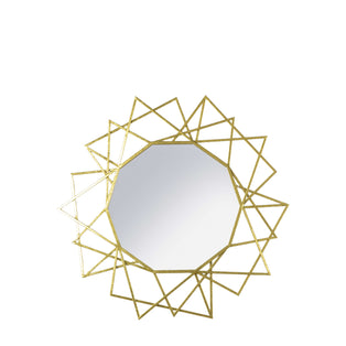 Wilbraham Geometric Gold Mirror