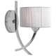 Justina Polished Chrome Wall Light with Silver String Shade
