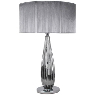Slinky 55cm Silver Glass Table Lamp