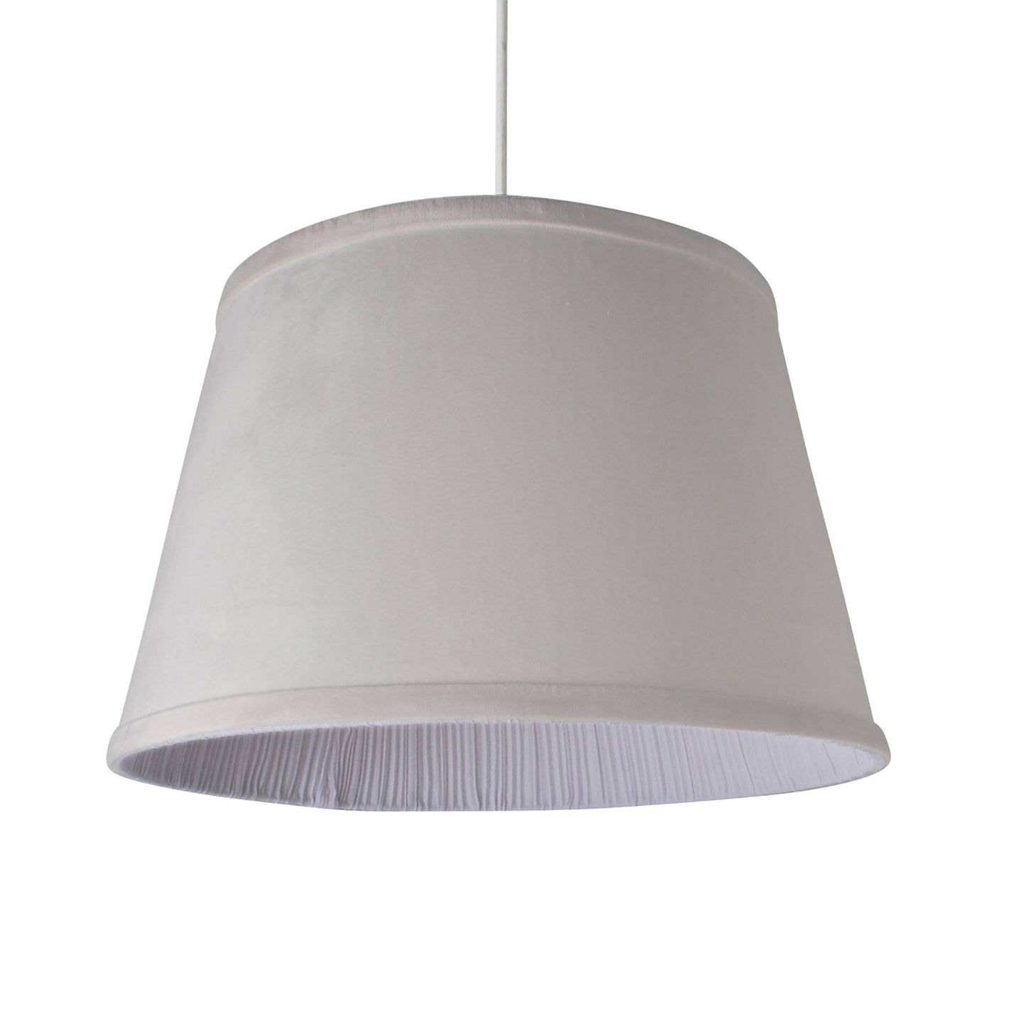 Vella White Velveteen 40cm Light Shade