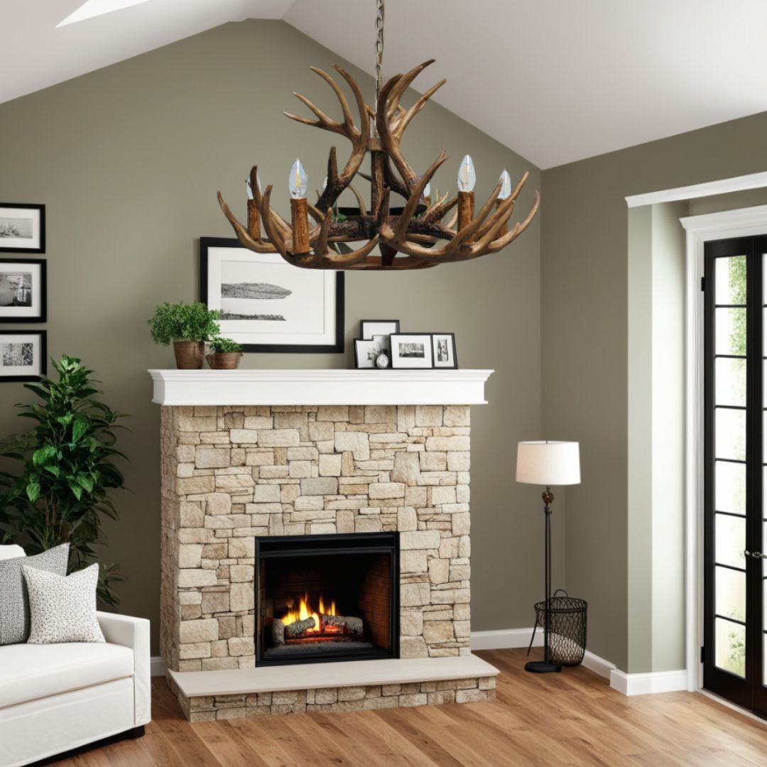 Lochranza 6 Light Rustic Antler Pendant Ceiling Light