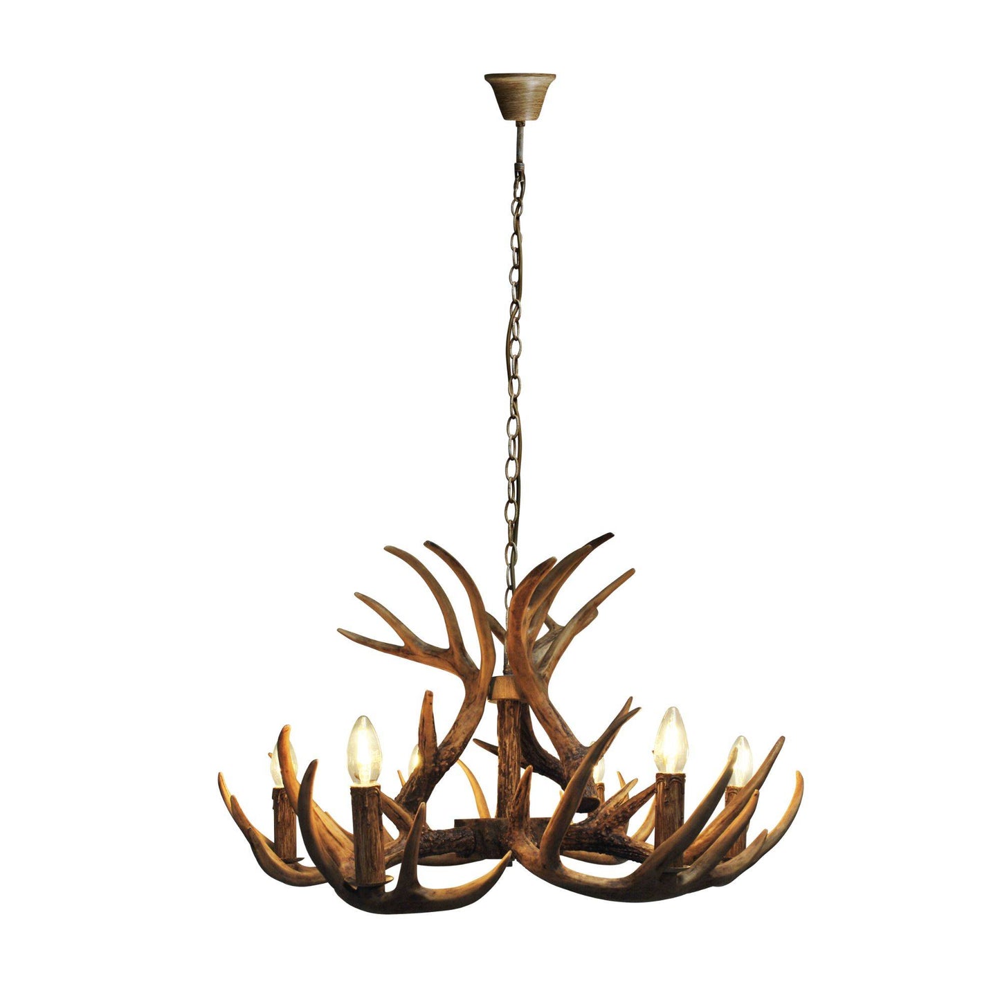 Lochranza 6 Light Rustic Antler Pendant Ceiling Light