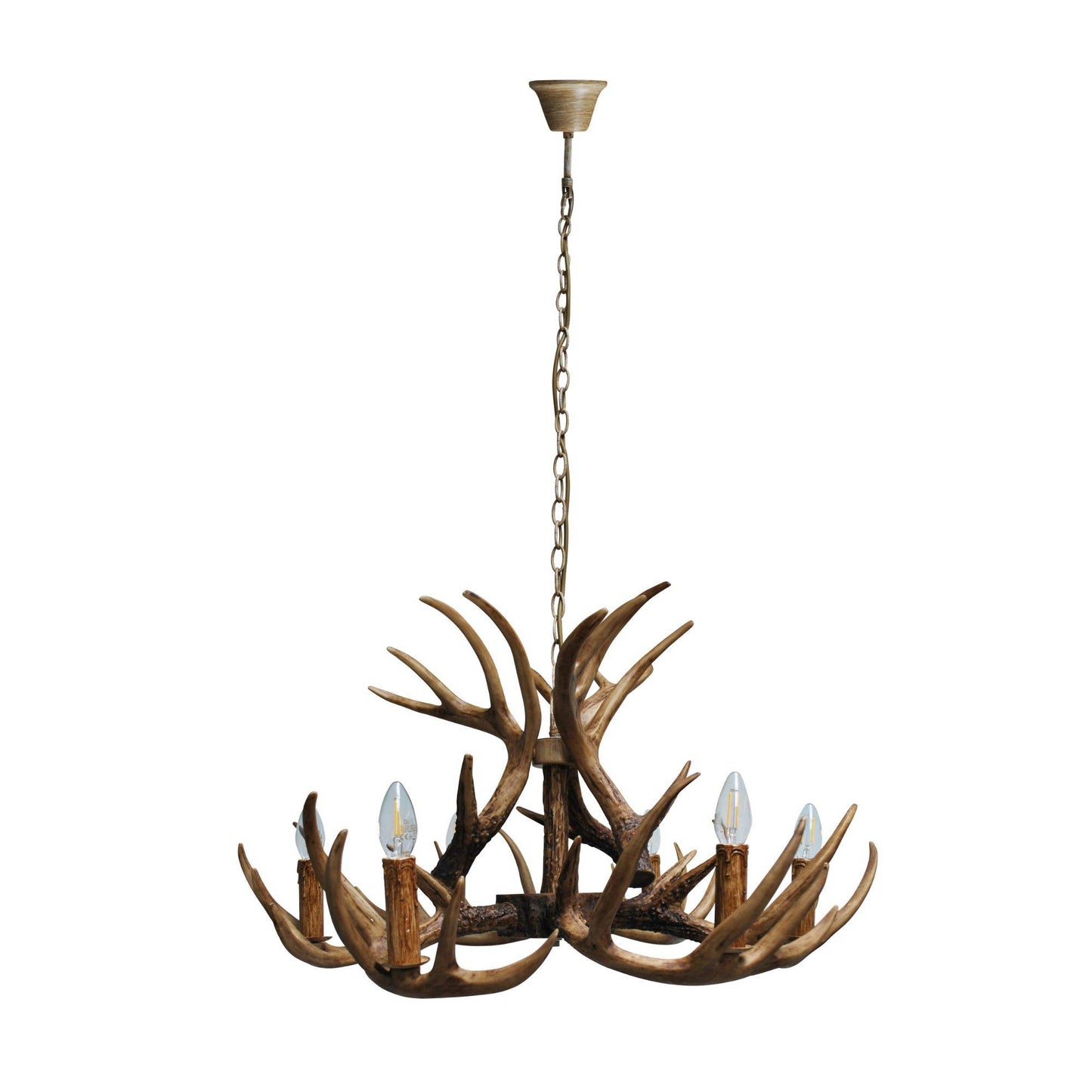 Lochranza 6 Light Rustic Antler Pendant Ceiling Light