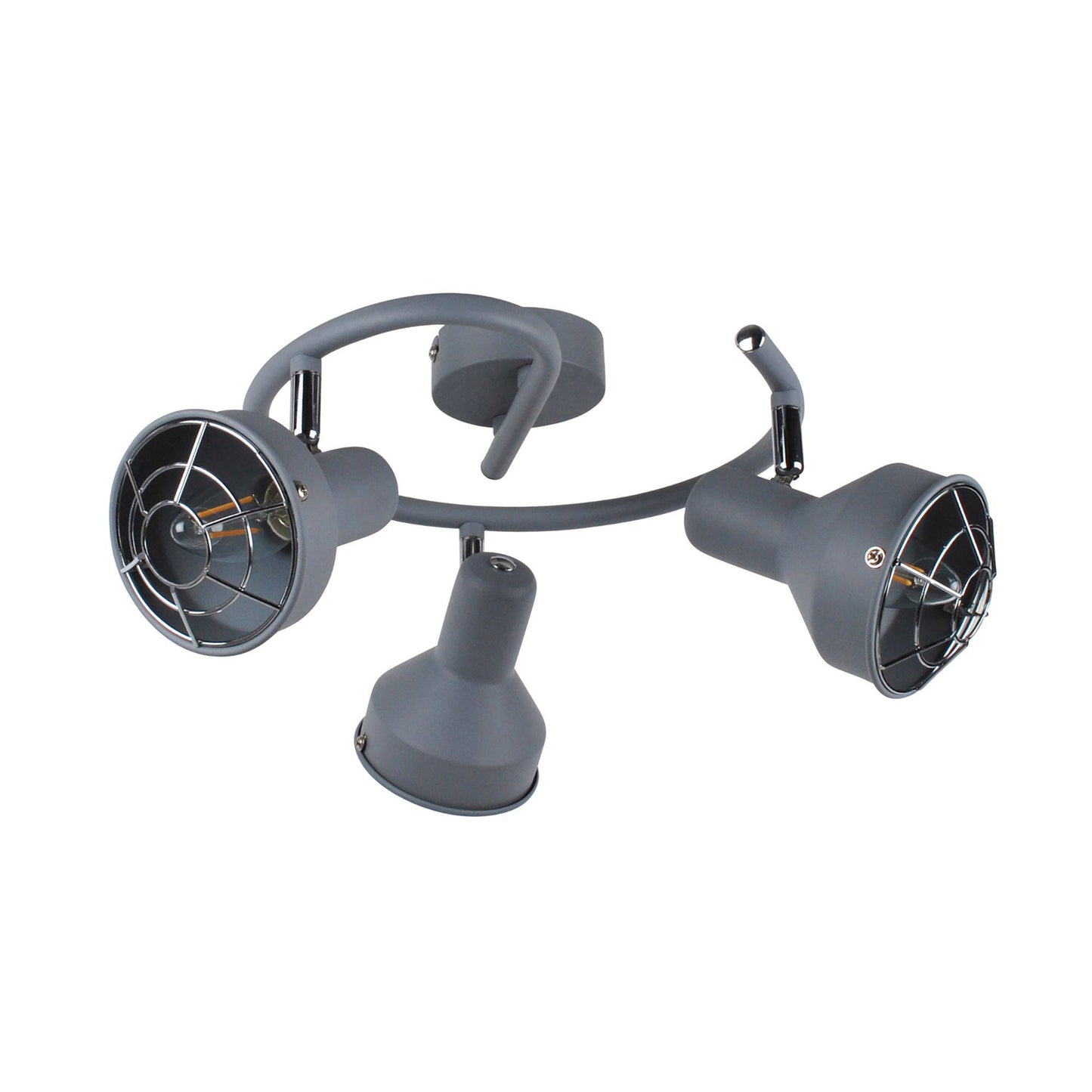 Costello Matt Grey 3 Light Ceiling Spotlight