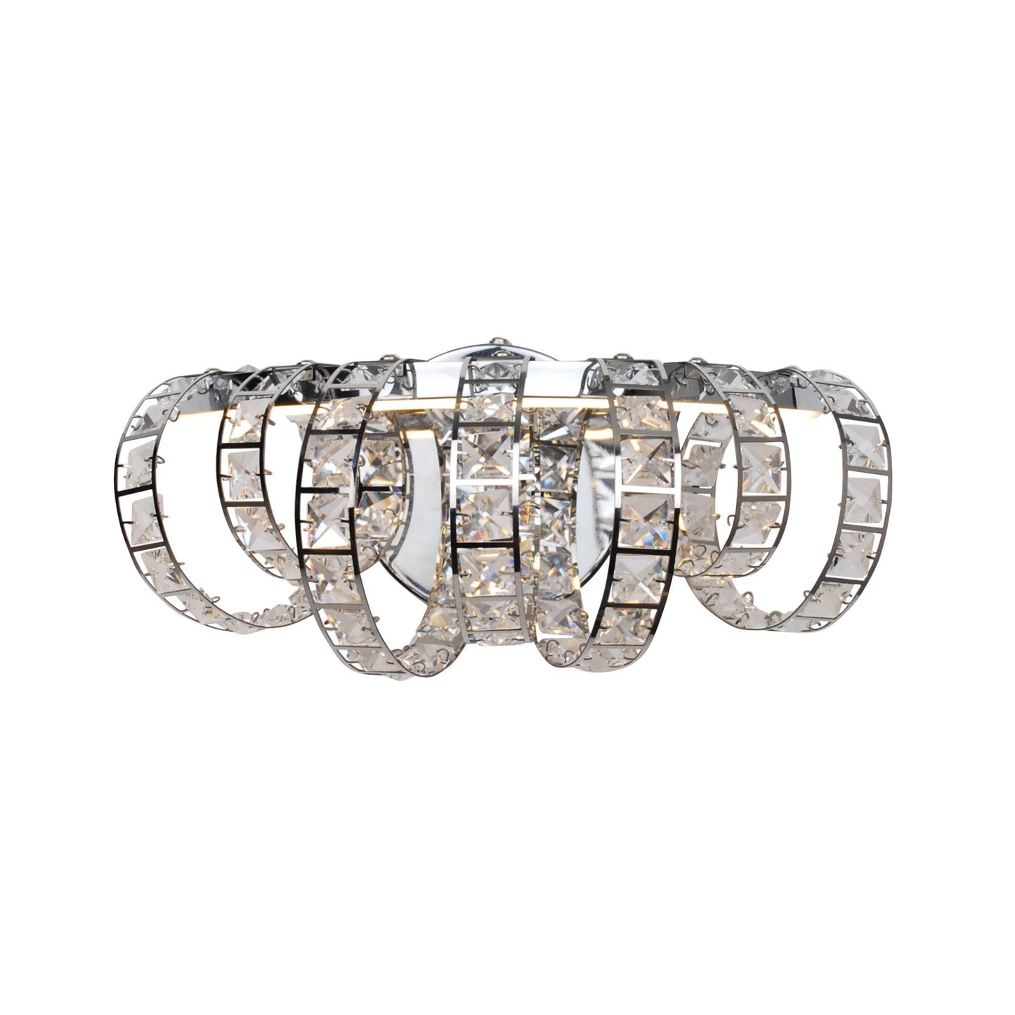 Shakira Polished Chrome & Crystal LED Wall Light