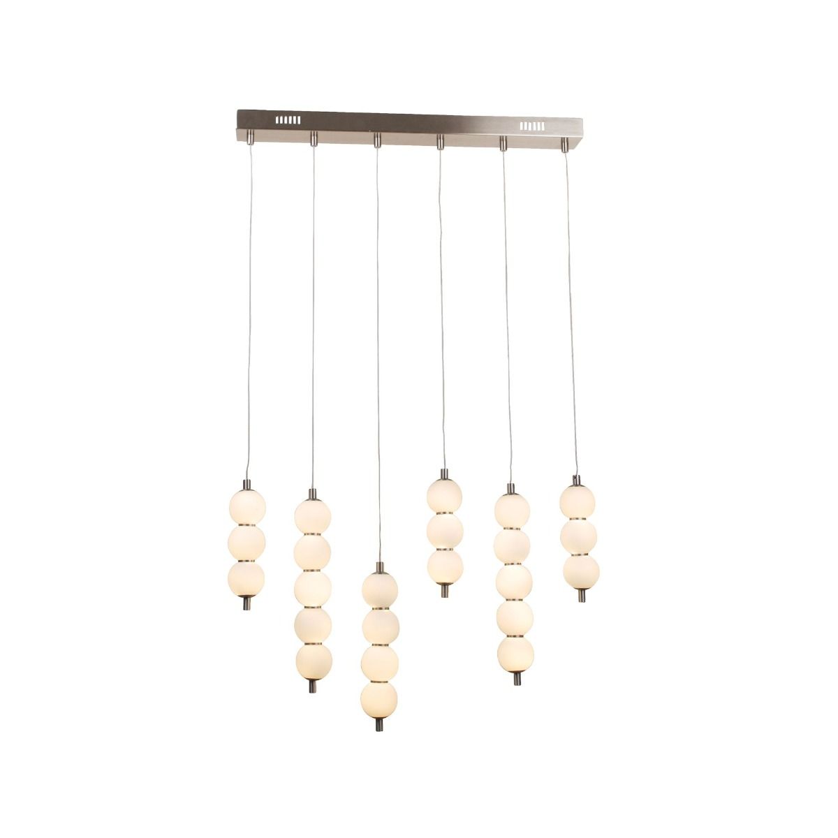 Abacus 6 Light Satin Nickel LED Pendant Bar
