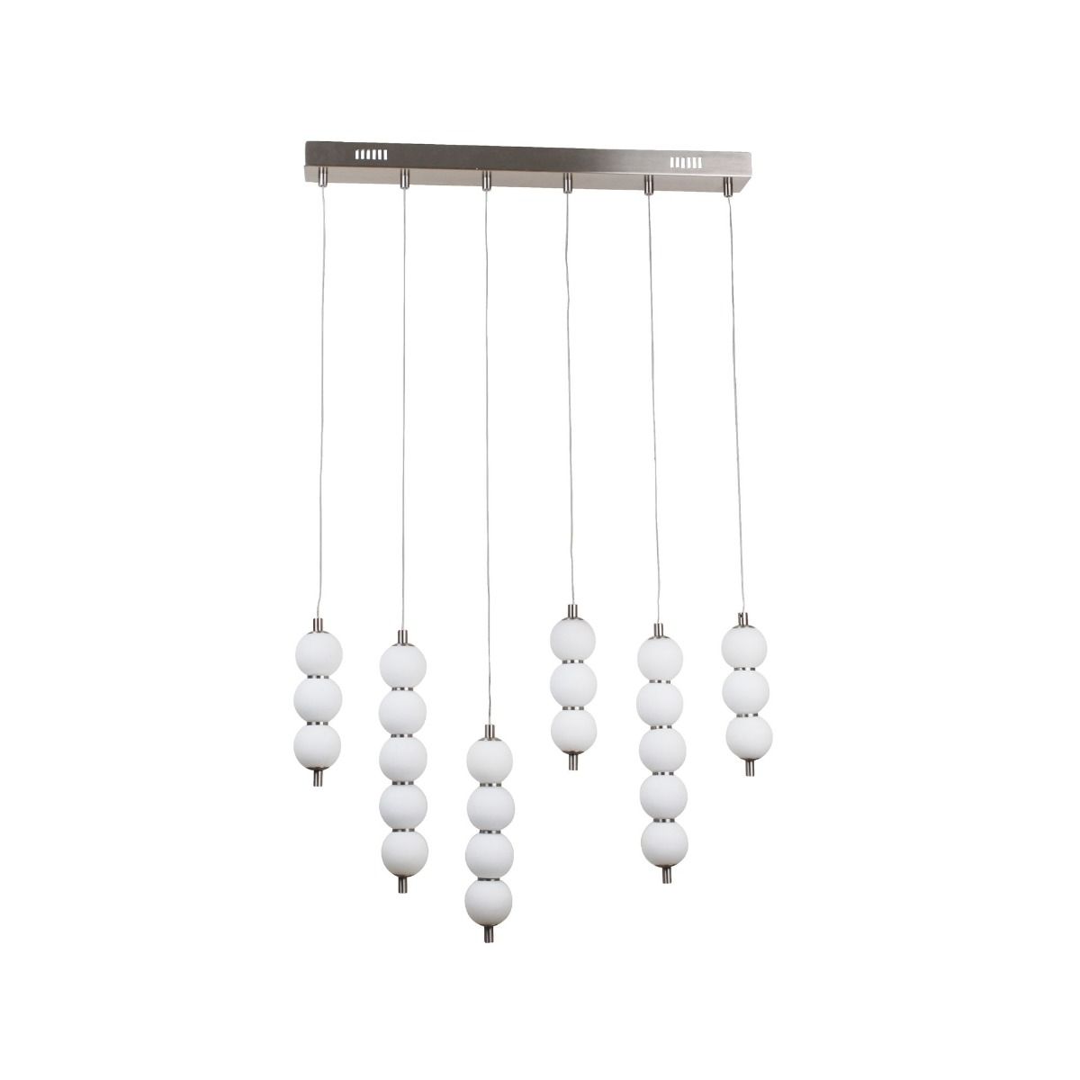 Abacus 6 Light Satin Nickel LED Pendant Bar