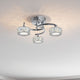Dilan 3 Light Polished Chrome LED Semi Flush Ceiling Light