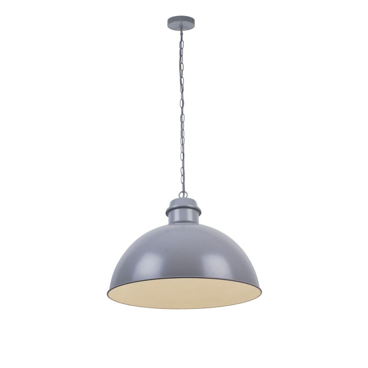 Romola 1 Light Domed Pendant Grey Ceiling Light