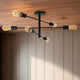 Gosto 6 Light Semi Flush Ceiling Light Black