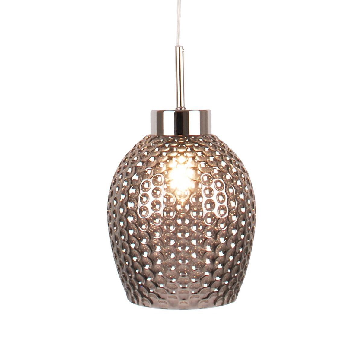 Raide 1 Light Textured Glass Pendant Ceiling Light