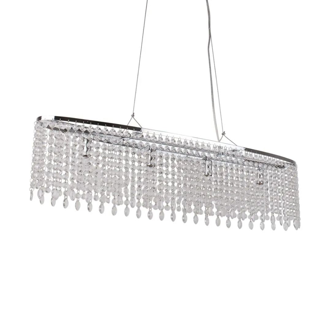 Amity 4 Light Polished Chrome & Crystal Ceiling Pendant
