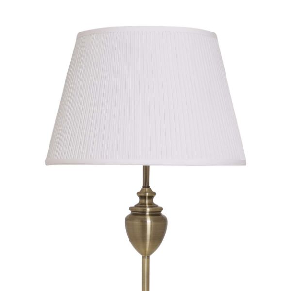 Giona Antique Brass & White Floor Lamp
