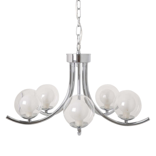 Jimena 5 Light Polished Chrome Pendant Ceiling Light