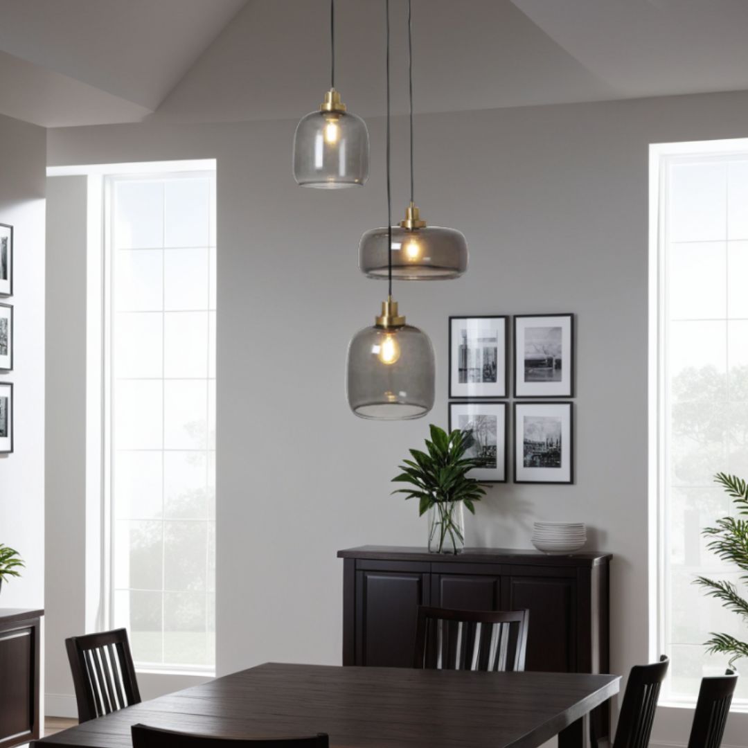 Ruiz 3 Light Antique Gold Ceiling Pendant
