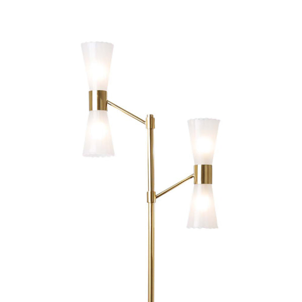HERRERA 4 LIGHT GOLD FLOOR LAMP