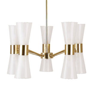 HERRERA 10 LIGHT GOLD PENDANT CEILING LIGHT