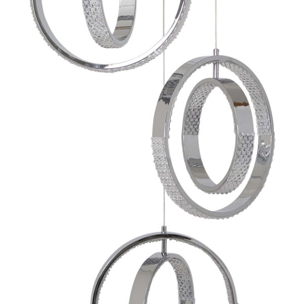 Yazia Polished Chrome LED Ceiling Pendant