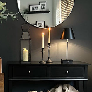 Lustre Black LED Rechargeable Table Lamp