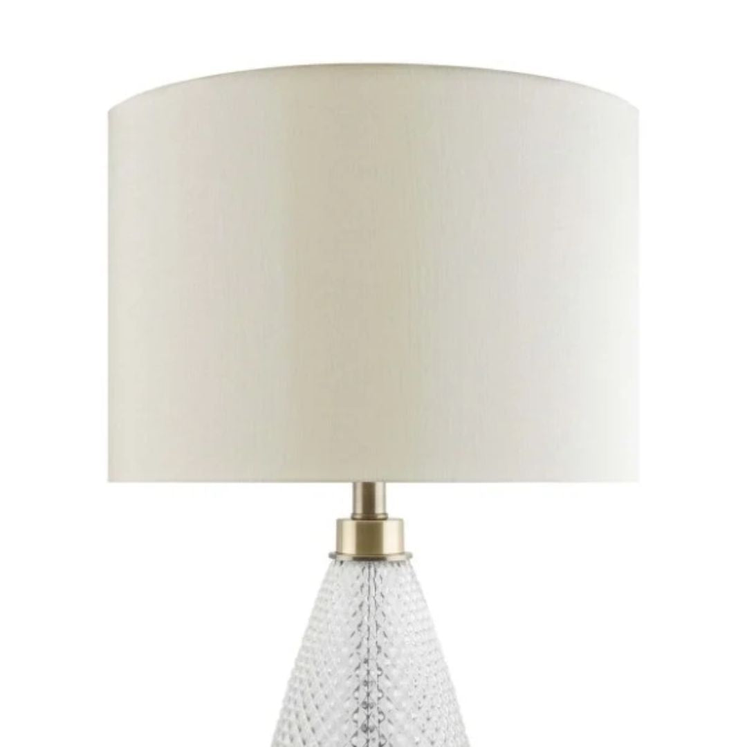 Virginia Antique Brass & Textured Glass Table Lamp