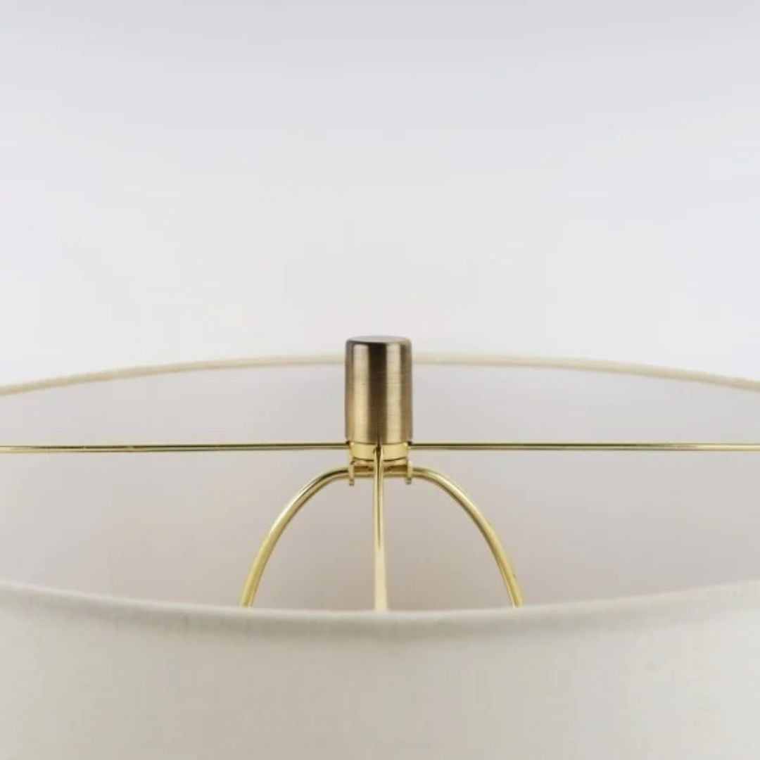 Virginia Antique Brass & Textured Glass Table Lamp