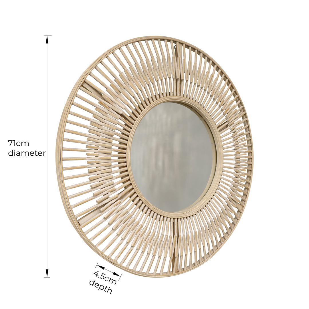 Koppla Round Bamboo Mirror