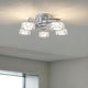 Dilan 5-Light Polished Chrome LED Semi-Flush Ceiling Light