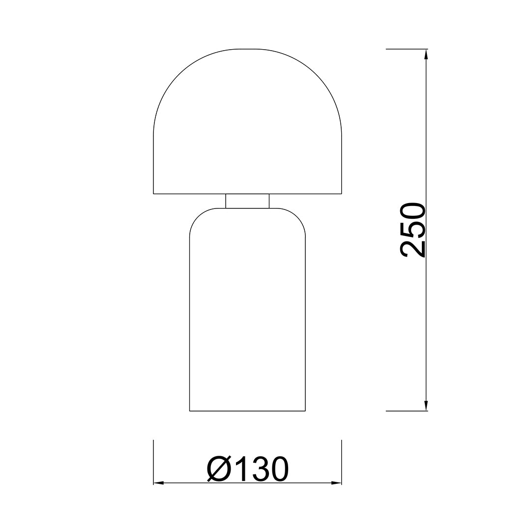 Tina Natural LED Rechargeable Table Lamp