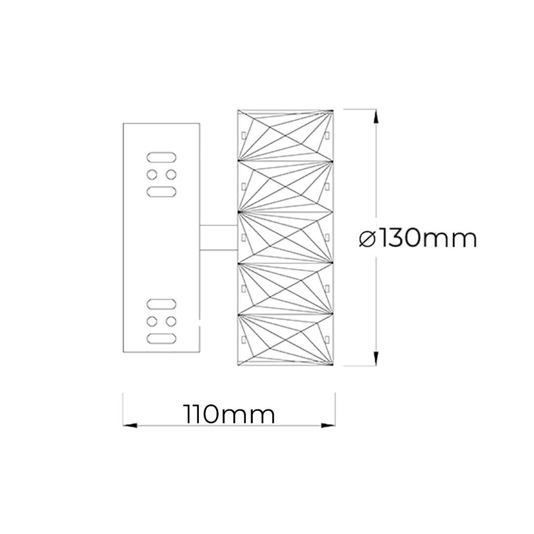 Dilan Polished Chrome & Crystal LED Wall Light