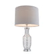 Rigl Twist Grey Glass Table Lamp