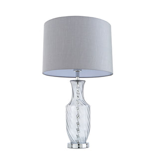 Rigl Twist Grey Glass Table Lamp