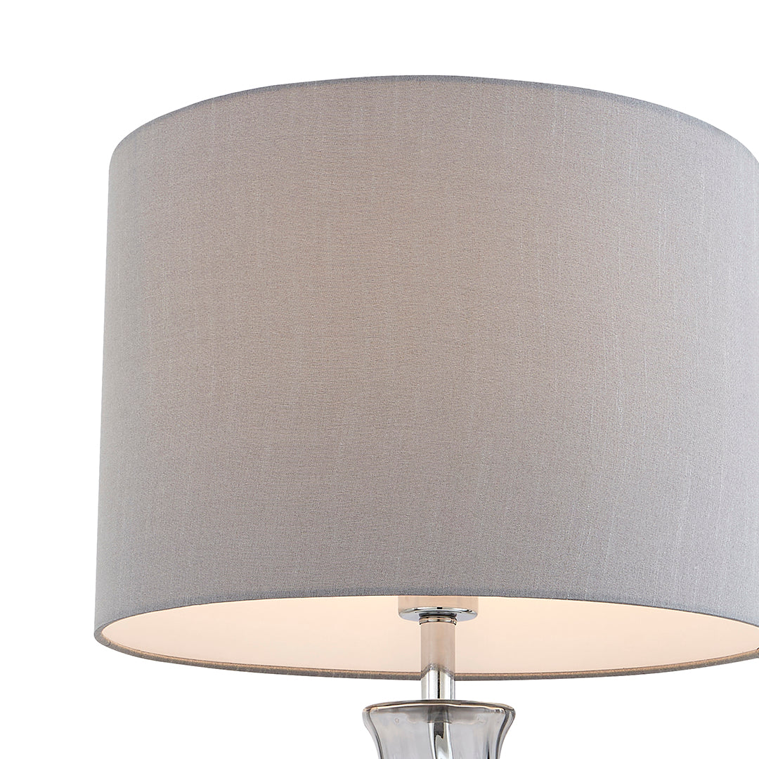 Rigl Twist Grey Glass Table Lamp