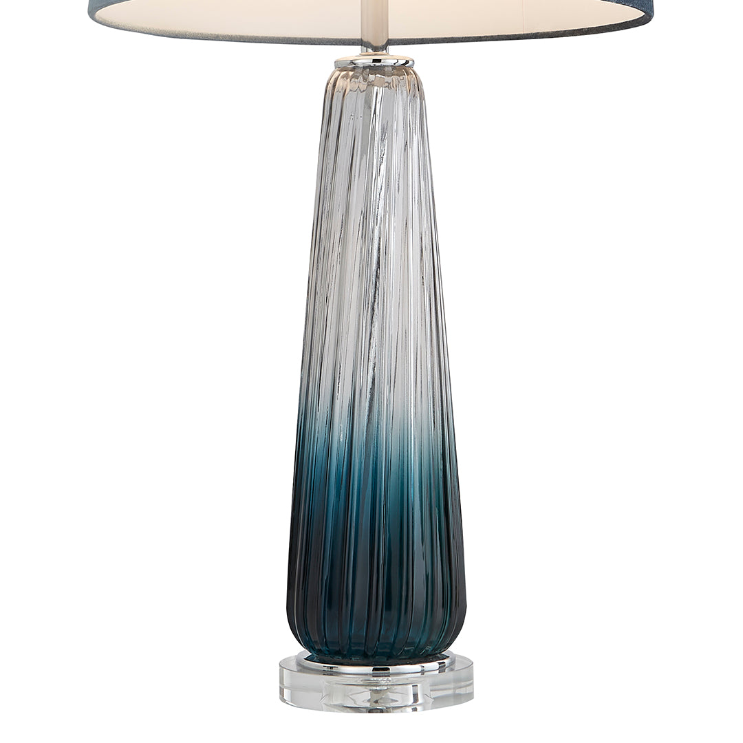 Alura Tapered Blue Ombre Glass Table Lamp