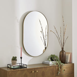 Stoob Champagne Oval Mirror