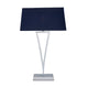 Lizzie Chrome & Navy Touch Table Lamp