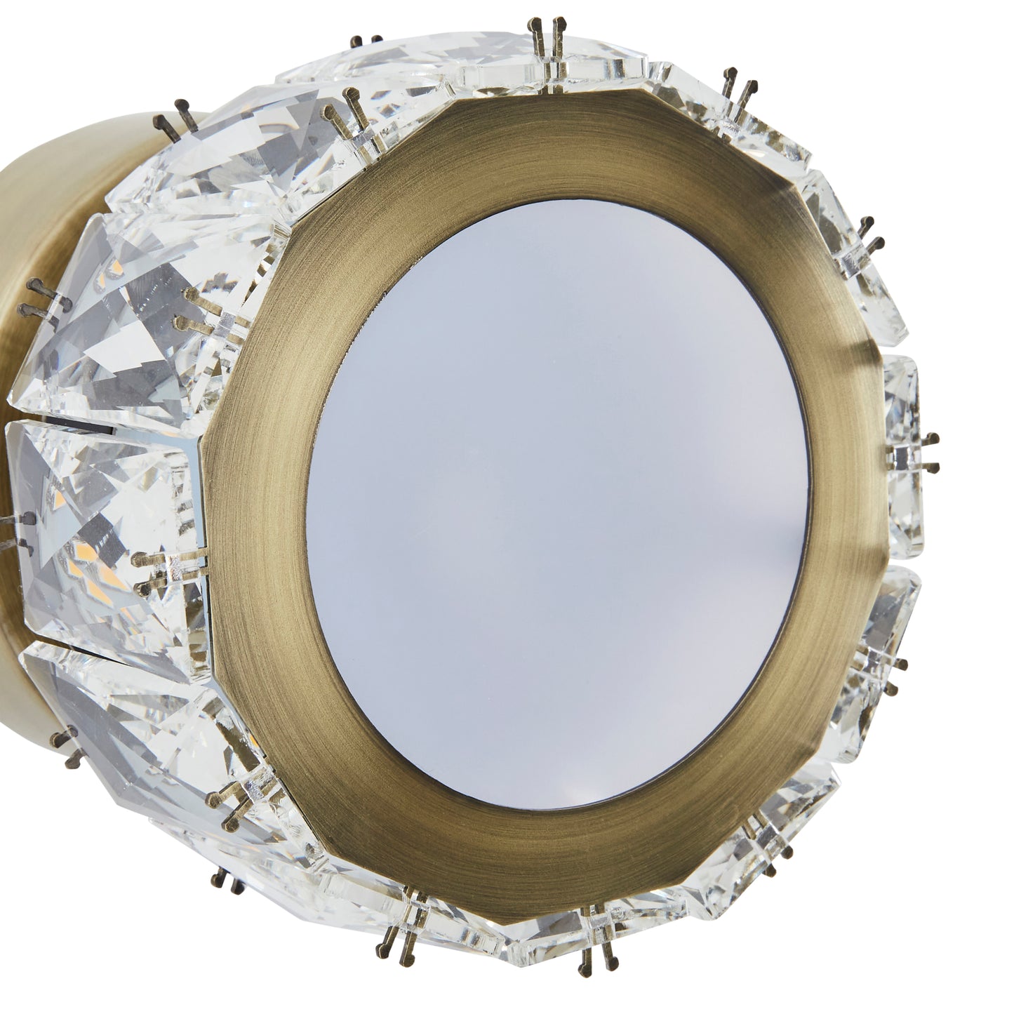 Dilan Antique Brass & Crystal LED Wall Light