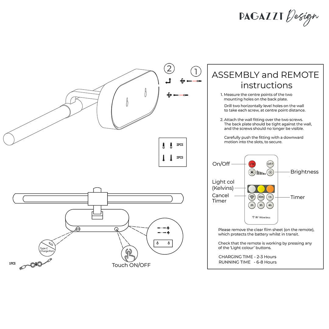 Jana Satin Brass Magnetic LED Picture Light