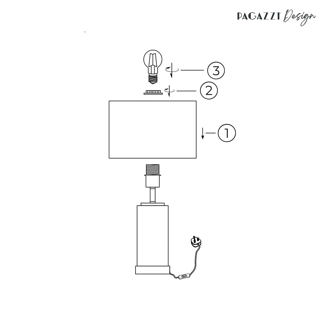 Rosalind Off White Table Lamp