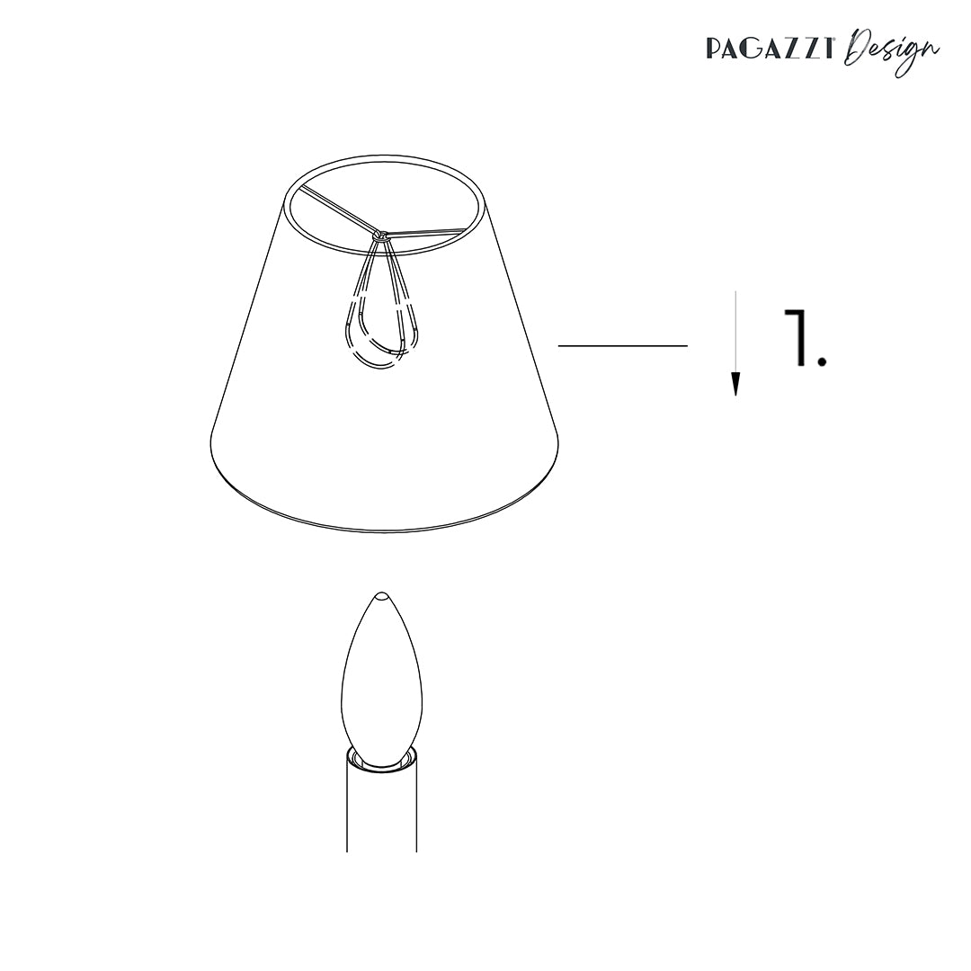 Junia Off White Pleated Candle Shade