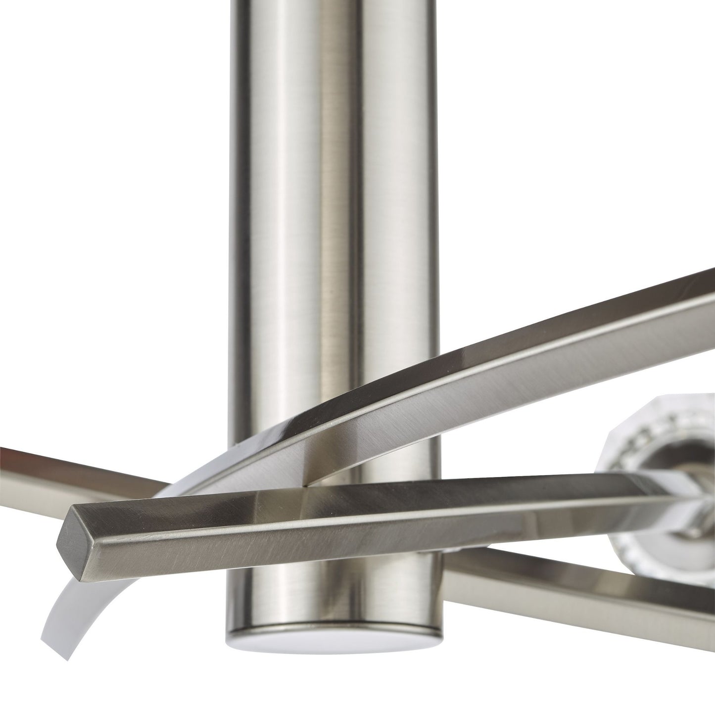Zonda 3 Light Brushed Nickel Semi Flush Ceiling Light