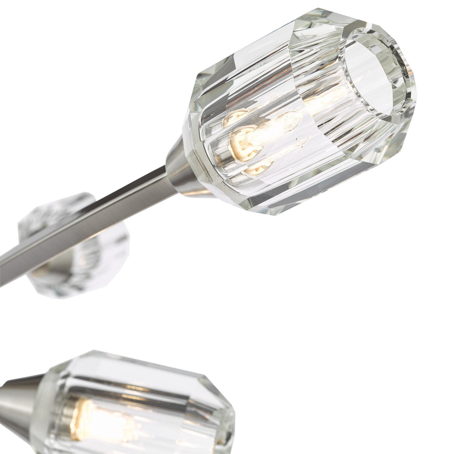 Zonda 6 Light Brushed Nickel Semi Flush Ceiling Light