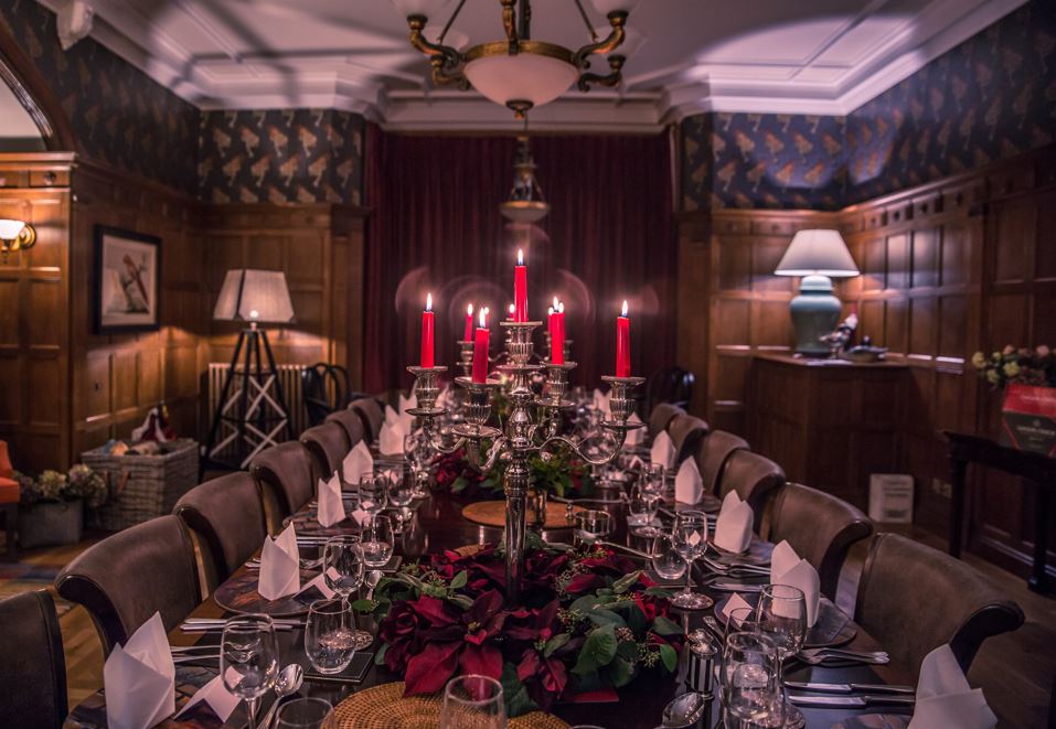 Christmas dinner table
