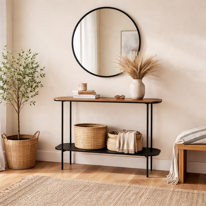 Étoile Mocha Veneer Console Table