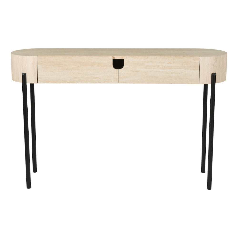 Ioana Travertine Effect Console Table
