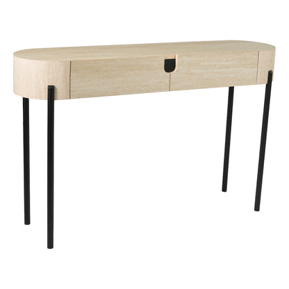 Ioana Travertine Effect Console Table
